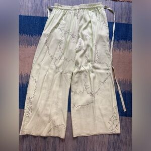 COS neon green with black abstract floral accent